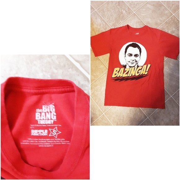 Big Bang Theory Graphic T Shirt Red Sz. S - Picture 3 of 5